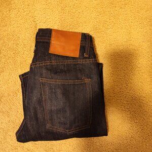 Unbranded Brand UB601 Relaxed Tapered 14.5oz Selvedge Dark Denim sz 28